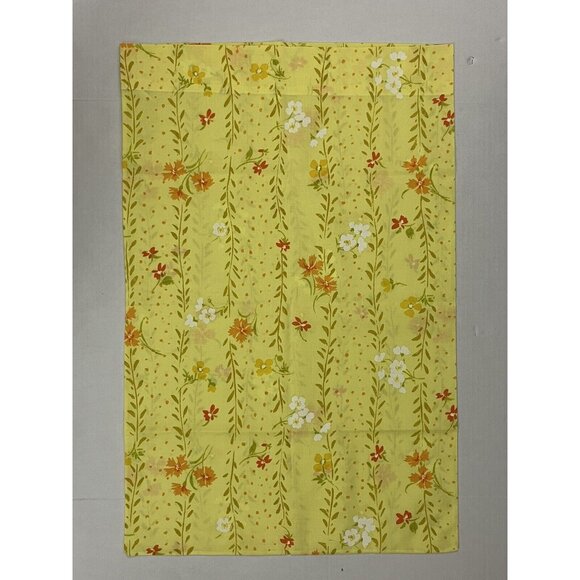 Vintage Morgan Jones No Iron Muslin Cotton Blend Pillowcases Yellow Floral Set 2 - Picture 5 of 8